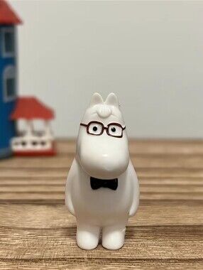 Cute Moomin Figurine Glasses And Bow Tie Mini Furniture 4cm Tall